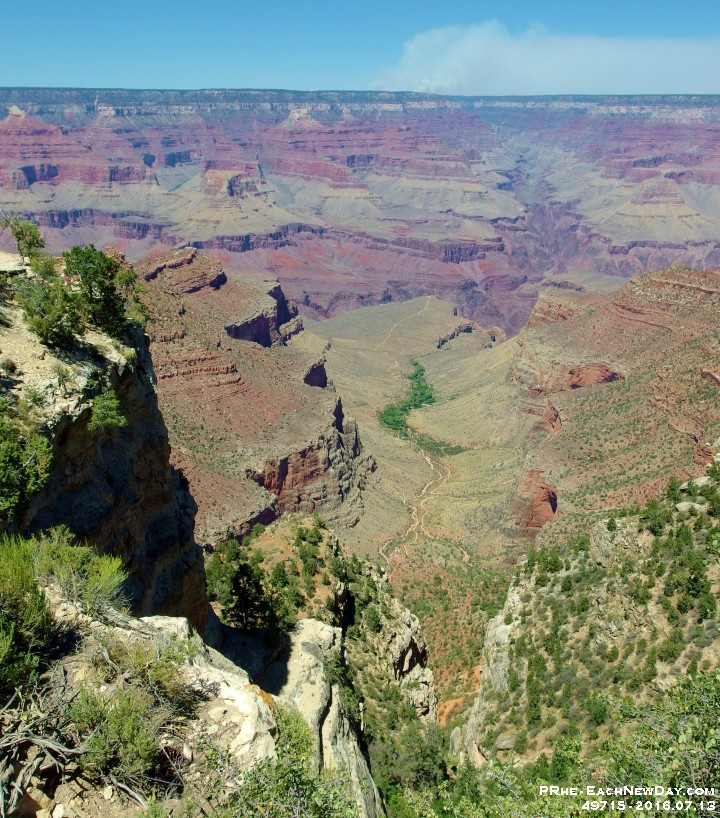 49715RoCrExSa - East along the Rim Trail toward Yavapai Point - the Visitor Center